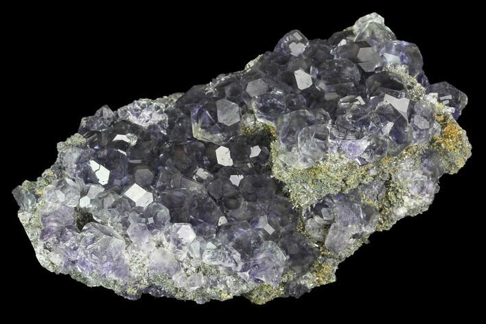 Purple Fluorite Crystals with Quartz - China #98766